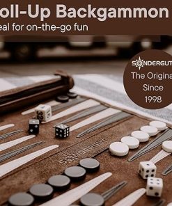 Portable Suede Backgammon Game Set for Travel and Outdoor Adventures 2