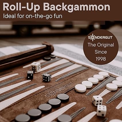 Portable Suede Backgammon Game Set for Travel and Outdoor Adventures 2 Portable Suede Backgammon Game Set for Travel and Outdoor Adventures - Image 2