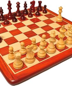 Wooden Chess Board Set 18×18 inch with 32 Chessmen and Extra Queens