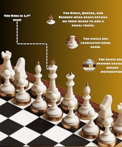 Luxury Wooden Chess Set 11 Inch with Storage Travel Unique Design 2