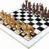 StonKraft Black Marble Malachite Chess Board Set with Wooden Brass Pieces 4