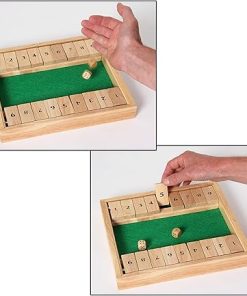 Muba Wooden Shut The Box Game for 2 Players – Medium Travel Board Game 2
