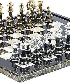 Mancini Luxury Chess Set 24K Gold Silver Plated from Italy by Bello Games 2