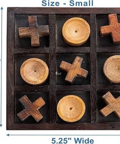 Wooden Tic Tac Toe Board Game – Rustic Table Toy for Family Fun 2