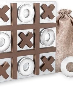 Platoon Magnetic Tic Tac Toe Game – Large Wall Mounted Rustic Board Game