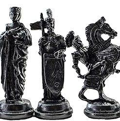 Antique Copper Medieval British Army Chess Pieces Set Without Board 2