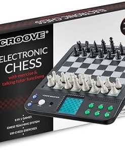 Electronic Magnetic Chess and Checkers Set 8-in-1 Board Game for Kids