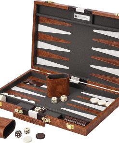 Top Backgammon Set Classic Board Game Case for 2 Players – All Sizes