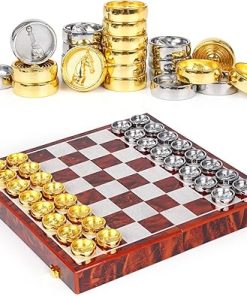 Luxury Wooden Chess and Checkers Set for Travel and Family Fun