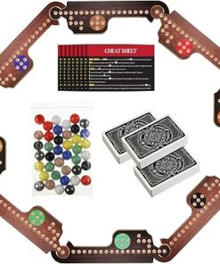 Kathfly Jokers Marbles Board Game Set 8 Wood Boards 40 Colorful Marbles