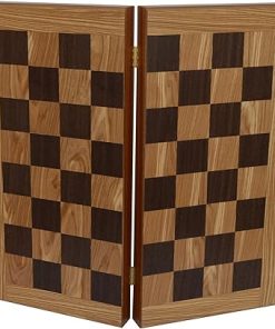 Traditional Olive Wood Backgammon Chess Set Without Chess Pawns