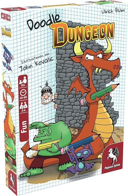 Pegasus Spiele Doodle Dungeon 51846G German Edition Board Game 2 Pegasus Spiele Doodle Dungeon 51846G German Edition Board Game - Image 2