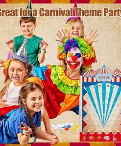 Fulmoon Carnival Game Circus Theme Party Game Disk Drop Game with 8 Disks Fun Wood Family Board Game for Carnival Party Decorations Birthday Party Supplies Activities(15.7 x 10 Inch) 2