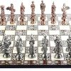 Handmade Classic Chess Set for Adults with Mosaic Wooden Board 2.96 in 3