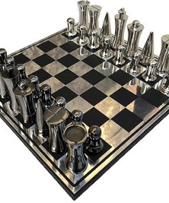 Aluminum Chess Set with 3.5″ King and 14″ Board – Chess Empire Decor 2
