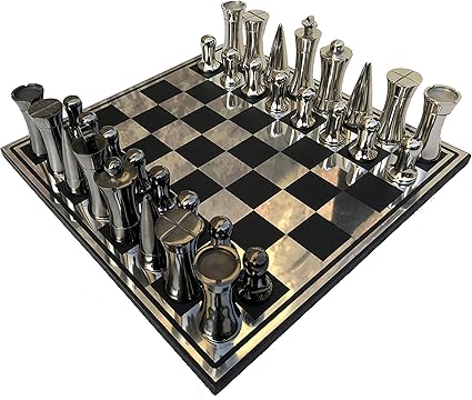 Aluminum Chess Set with 3.5″ King and 14″ Board – Chess Empire Decor 2 Aluminum Chess Set with 3.5" King and 14" Board - Chess Empire Decor - Image 2