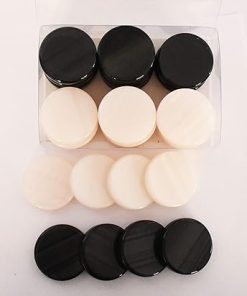 Black and Ivory Acrylic Backgammon Set for 2 Players Ages 6 Plus 2