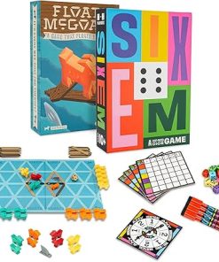 SIXEM Dice Game and Floats McGoats Fun Board Game for All Ages