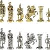 Greek Mythology Chess Set in Brass and Copper Without Chess Board 4