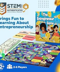 The Entrepreneur Game – Award-Winning STEM Accredited Board Game for Kids & Adults | Teaches Money Management, Business Strategy & Financial Literacy | Best in STEM, Mom’s Choice Award Winner 2024