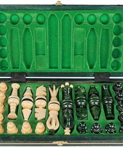Muba Wooden Chess Set 14 Inches Vintage Carved Pieces International Board 2