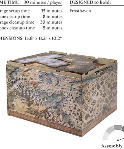 SMONEX Wooden Organizer for Frosthaven Board Game with Stylish Engravings 2