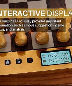 Advanced AI Chess Board with Real Wood Pieces and LCD Display 2