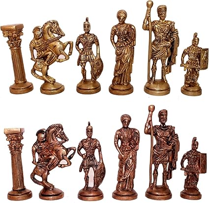 Unique Hand Made Brass Chess Pieces Set for Collectors Unique Hand Made Brass Chess Pieces Set for Collectors