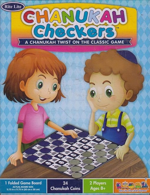 Rite Lite GAC-9 Chanukah Checkers Game with 6 Color Box Packs - Image 2