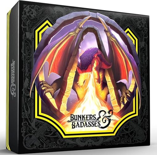 Bunkers and Badasses RPG Deluxe Edition Box with Book Miniatures and More