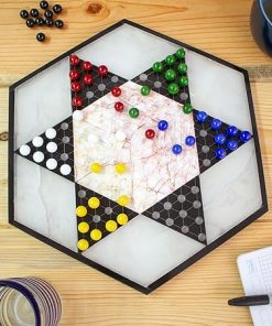 NOVICA Marbel chekers Mexican Marble Handcrafted Onyx Chinese Checkers Board Game from Mexico ‘Colorful, Multicolor 2