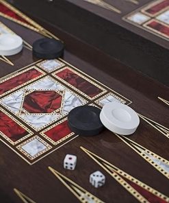 Turkish Platinum Backgammon Set with Elite Wooden Design for All Ages 2