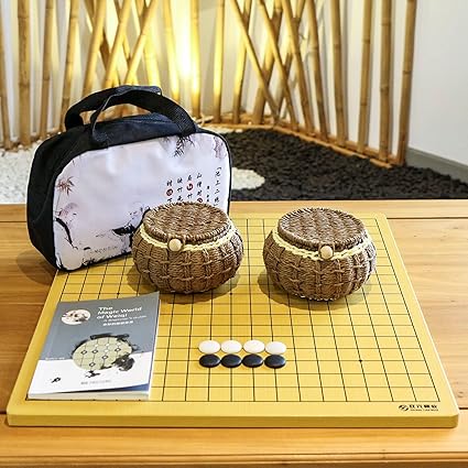 Reversible Go Game Set 19×19 13×13 Wooden Board with 361 Ceramic Stones 2 Reversible Go Game Set 19x19 13x13 Wooden Board with 361 Ceramic Stones - Image 2