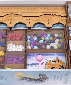TowerRex Wyrmspan Board Game Organizer for Cards Tokens Dice Trays
