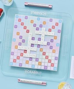 Scrabble Aura Edition Game with Rotating Tempered Glass Board 2
