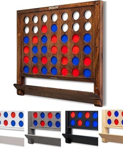 GoSports Wall Mounted Giant 4 in a Row Game – Jumbo Family Fun Game