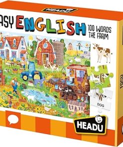 Easy English 100 Farm Words Educational Game Multicoloured IT20997