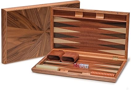 Yellow Mountain Imports Inlaid Backgammon Set with Acrylic Pieces 17 Inch Yellow Mountain Imports Inlaid Backgammon Set with Acrylic Pieces 17 Inch