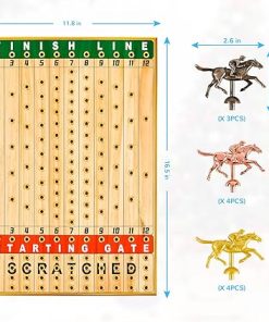 Luxurious Horse Racing Board Game with Metal Grommets and Cards 2