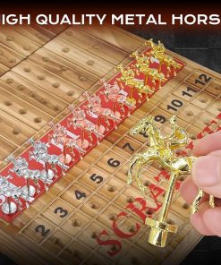 Large Horse Racing Game with 11 Metal Horses and Accessories for Fun 2