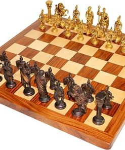 StonKraft 16 Inch Wood Non-Folding Tournament Acacia Chess Set with Figures