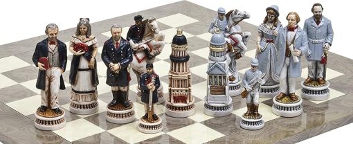 Luxury Hand Painted American Civil War Chessmen from Italy by Bello Games - Image 2