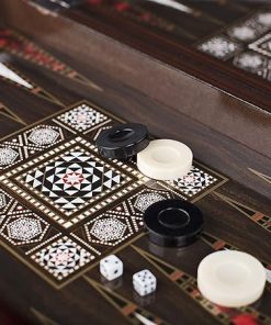 Turkish Backgammon Set with Elite Vinyl Design and Magnetic Closure 2
