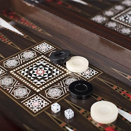 Turkish Backgammon Set with Elite Vinyl Design and Magnetic Closure 2 Turkish Backgammon Set with Elite Vinyl Design and Magnetic Closure - Image 2
