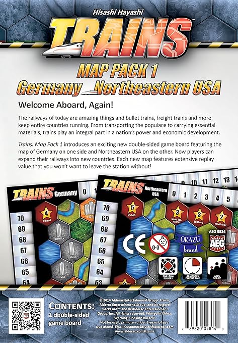 AEG Trains Map Game Set for Fun Strategy Board Game Play AEG Trains Map Game Set for Fun Strategy Board Game Play