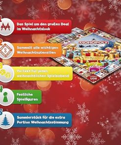 Winning Moves Monopoly Weihnachtsedition mit Schneemann und Rentier 8+ 2