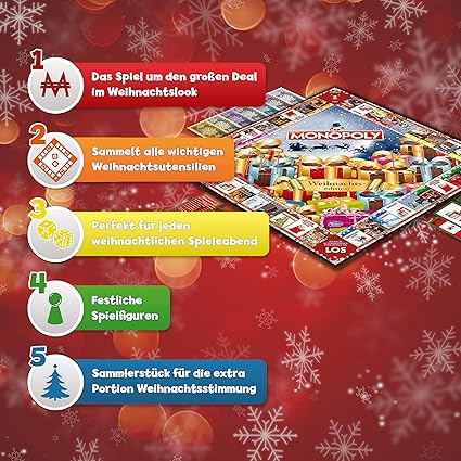 Winning Moves Monopoly Weihnachtsedition mit Schneemann und Rentier 8+ 2 Winning Moves Monopoly Weihnachtsedition mit Schneemann und Rentier 8+ - Image 2