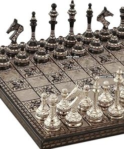Premium Handmade Chess Board Game Set 14 x 14 Inches Multicolor