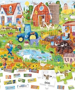 Easy English 100 Farm Words Educational Game Multicoloured IT20997 2
