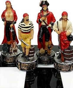Pirates and Royal Navy Chess Set with Pirate Men No Board Included